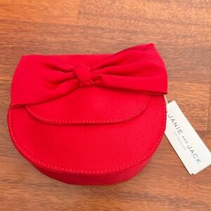 Janie and Jack Vibrant Red Bow Pouch